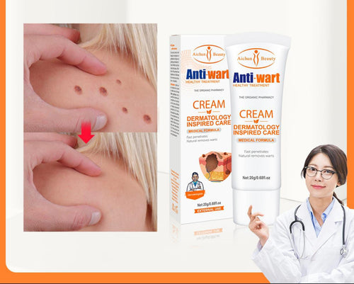 Crema dematologa para eliminar verrugas